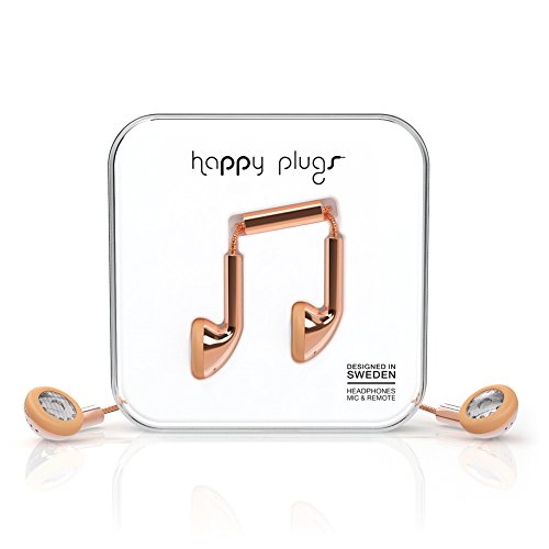 Happy Plugs rose gold ear buds