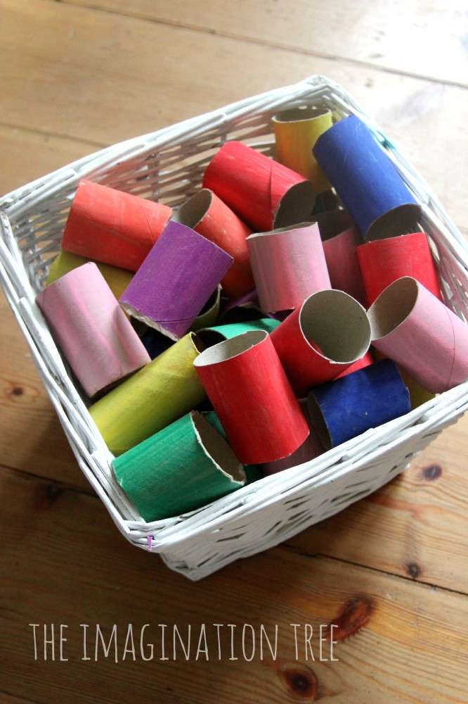 Activities for Toddlers: Cardboard Tube Beads