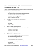 U.S. Constitution Quiz: Articles IV-VII