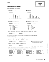 Median and Mode