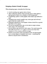 Designing a Reader-Friendly Newspaper