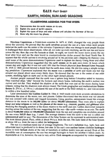Earth, Moon, Sun, and Seasons -- Fact Sheet