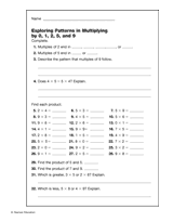 Exploring Patterns in Multiplication