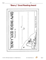 "Bear-y" Good Reading Award
