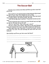 The Soccer Ball: Reading Comprehension