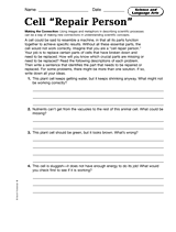 Science and Language Arts: Cell "Repair Person"