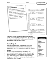 The Sun, Planets, and Moon: Family Activity