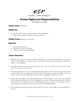 Human Rights and Responsibilities