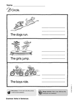 Verbs in Sentences: Grammar Skill (Gr. K)