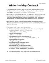 Winter Holiday Contract: Grades 4-6