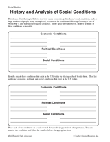 History and Analysis of Social Conditions