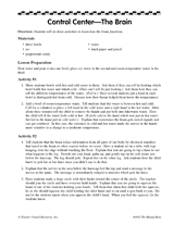 Control Center -- The Brain