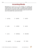 Accenting Words