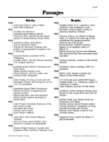 Important Births and Deaths of the 1930s