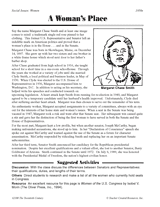 A Woman's Place: Margaret Chase Smith
