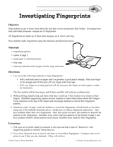 Investigating Fingerprints