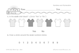 Math Warm-Up 21 for Gr. 1 & 2: Numbers and Numeration