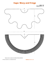 Wavy and Fringe Cape Costume Pattern