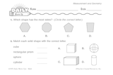 Math Warm-Up 114 for Gr. 1 & 2: Measurement & Geometry