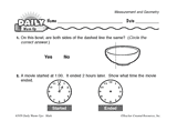 Math Warm-Up 117 for Gr. 1 & 2: Measurement & Geometry