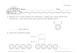 Math Warm-Up 77 for Gr. 1 & 2: Operations