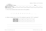 Math Warm-Up 257 for Gr. 1 & 2: Algebra, Patterns & Functions