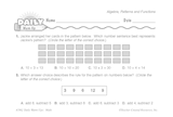 Math Warm-Up 255 for Gr. 3 & 4: Algebra, Patterns & Functions