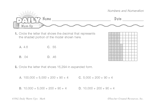Math Warm-Up 43 for Gr. 3 & 4: Numbers and Numeration