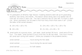 Math Warm-Up 66 for Gr. 5 & 6: Operations