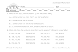 Math Warm-Up 52 for Gr. 5 & 6: Numbers and Numeration