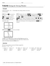 TI-82/83 Setting the Viewing Window