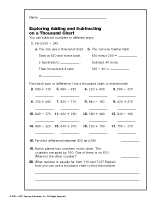 Exploring Adding and Subtracting on a Thousand Chart