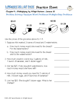 Multiple-Step Problems (Multiplying Money)