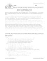 Sixth Grade Education Reading Warm-Up