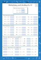Multiplying and Dividing by 10 -- Mixed Practice