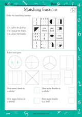 Matching Fractions (Grade 2)