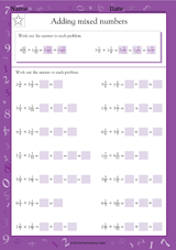 Adding & Simplifying Mixed Numbers