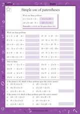 Simple Use of Parentheses: Multiplying & Dividing