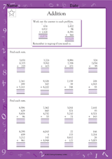 3 & 4 Addend Addition