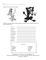 Bad Kitty for President: Word Scramble!