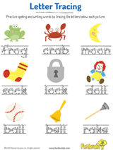 Trace the Words: Frog, Moon, and More